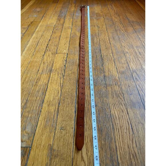 FOSSIL Boho Embossed Brown Leather Belt sz XL - Picture 9 of 10